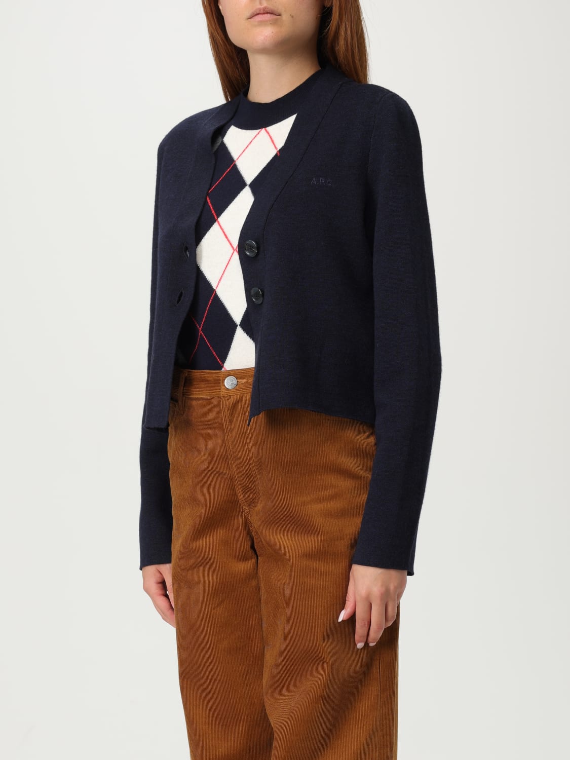 A.P.C. PULLOVER: Strickjacke damen A.P.C., Navy - Img 3