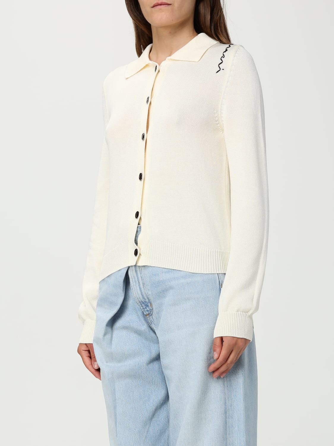MARNI SWEATER: Cardigan woman Marni, White - Img 4