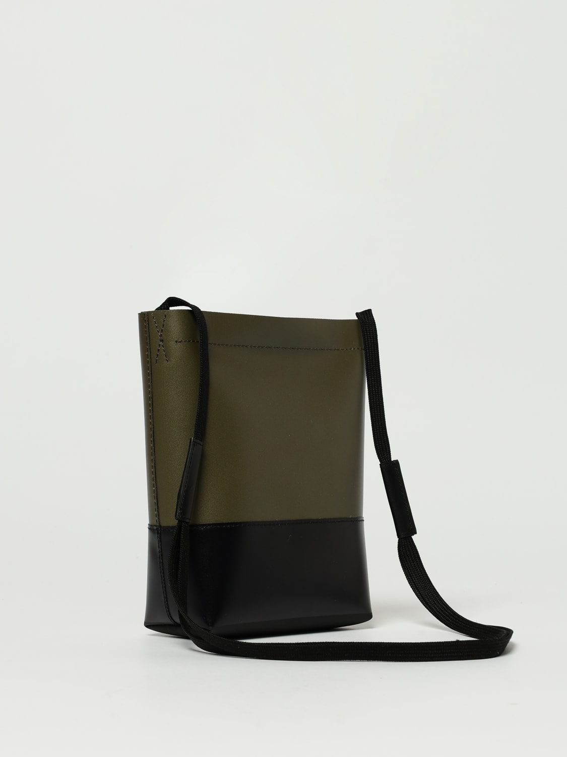 MARNI BORSA A TRACOLLA: Borsa a tracolla colorblock Marni in pelle sintetica, Verde - Img 3