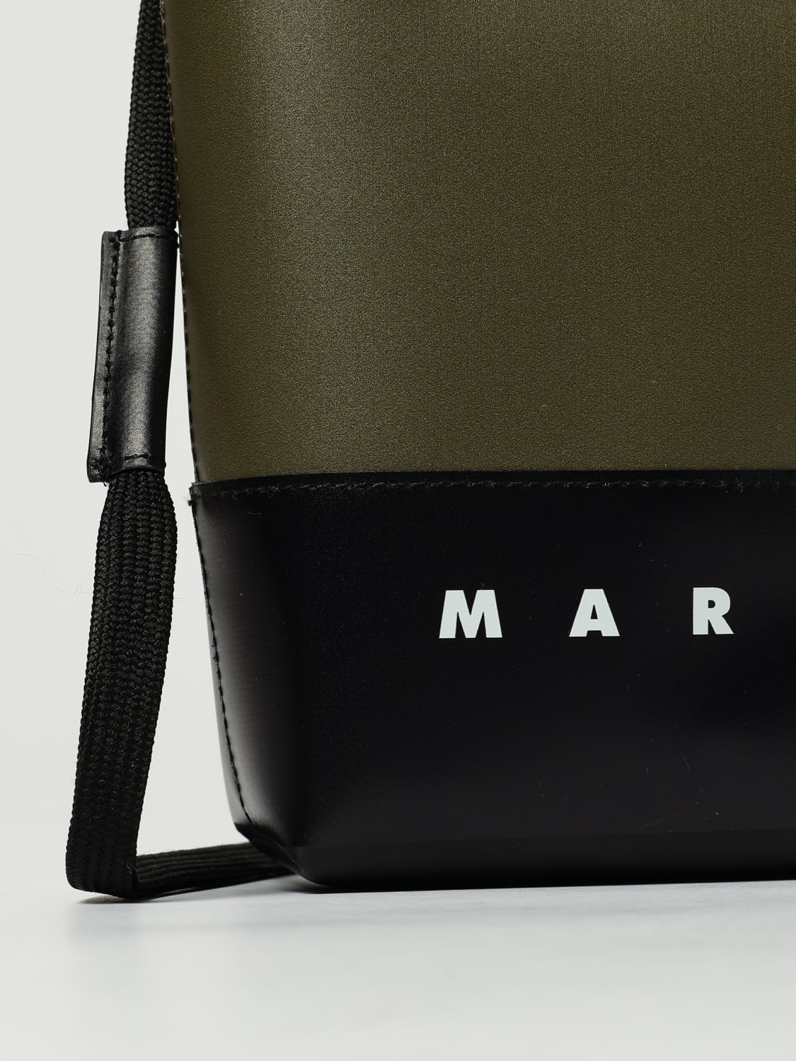 MARNI BORSA A TRACOLLA: Borsa a tracolla colorblock Marni in pelle sintetica, Verde - Img 5