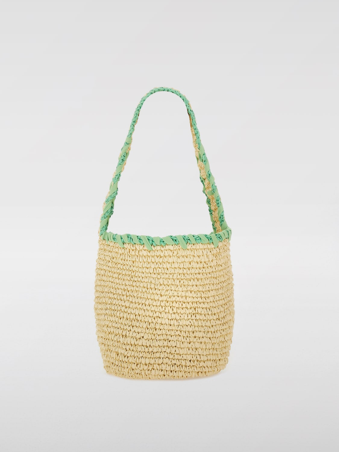 MARNI BORSA A SPALLA: Borse a spalla Nassa piccola in rafia Marni, Naturale - Img 2