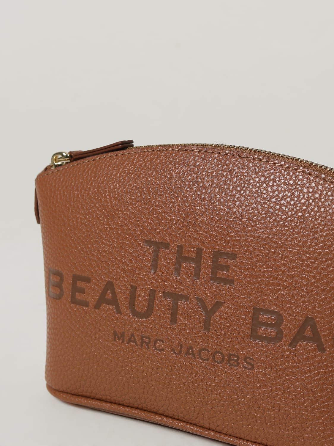 MARC JACOBS ACCESSORI BEAUTY: Pochette The Beauty Bag Marc Jacobs in pelle, Marrone - Img 3
