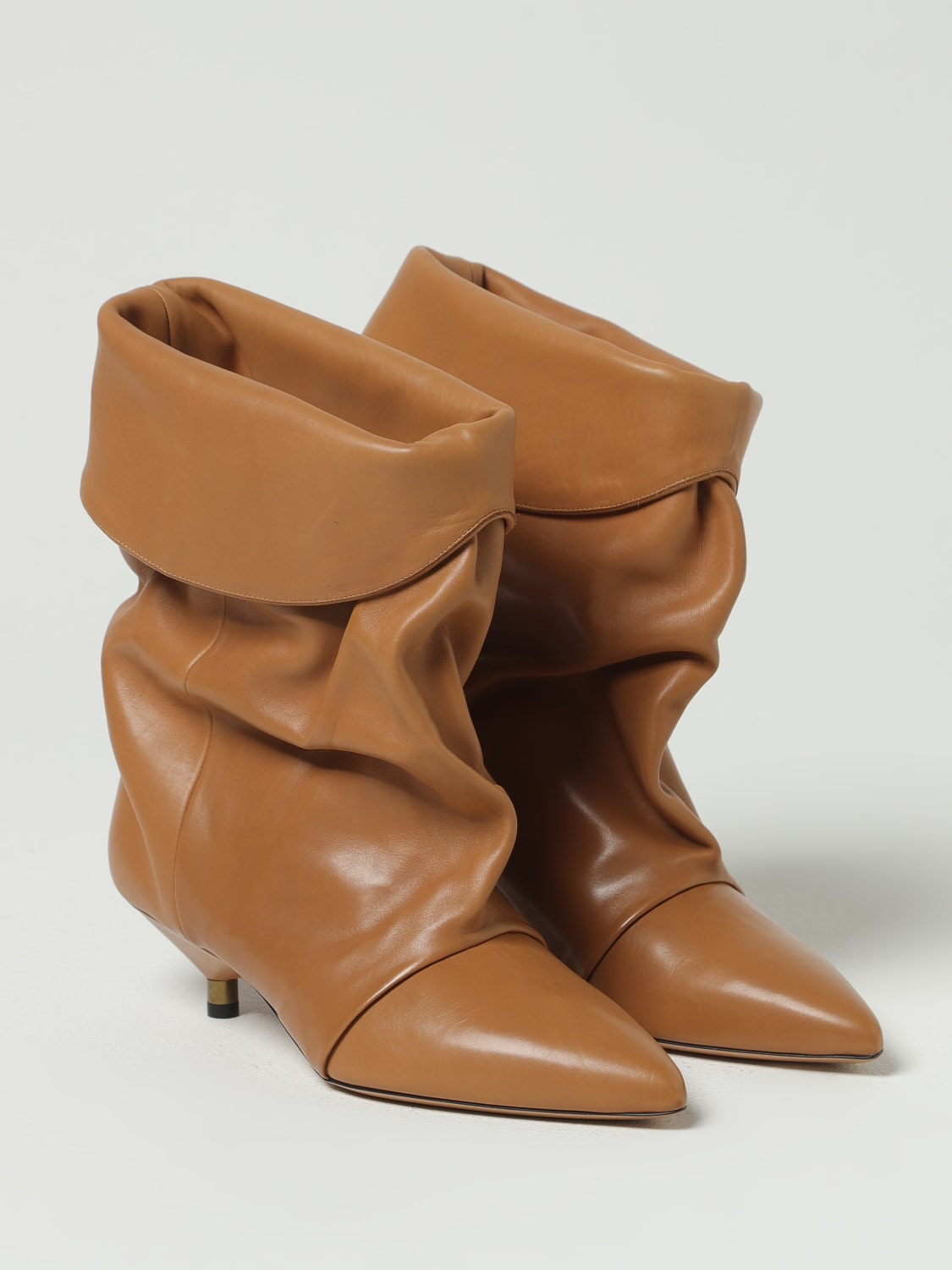 ISABEL MARANT BOOTS: Flat ankle boots woman Isabel Marant, Brown - Img 2