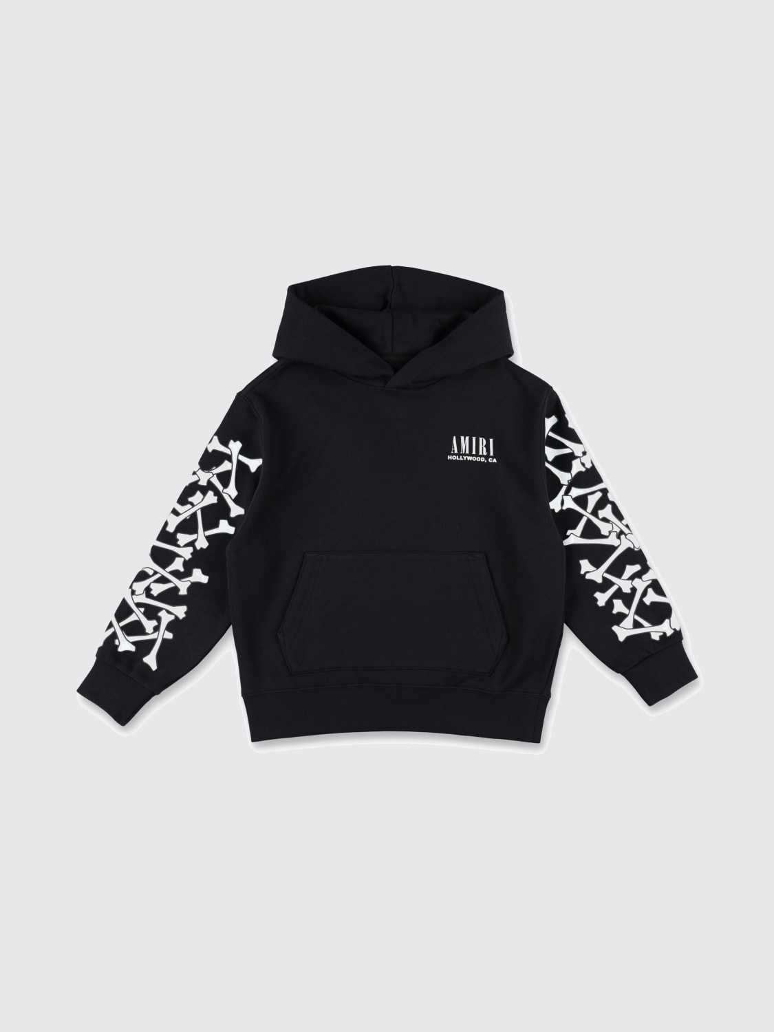 AMIRI MAGLIA: Felpa con cappuccio in cotone Amiri stampata, Nero - Img 1