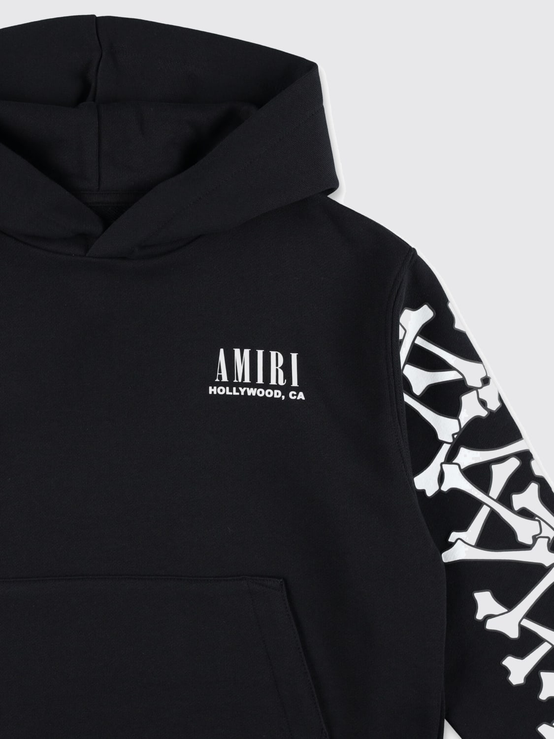 AMIRI MAGLIA: Felpa con cappuccio in cotone Amiri stampata, Nero - Img 3