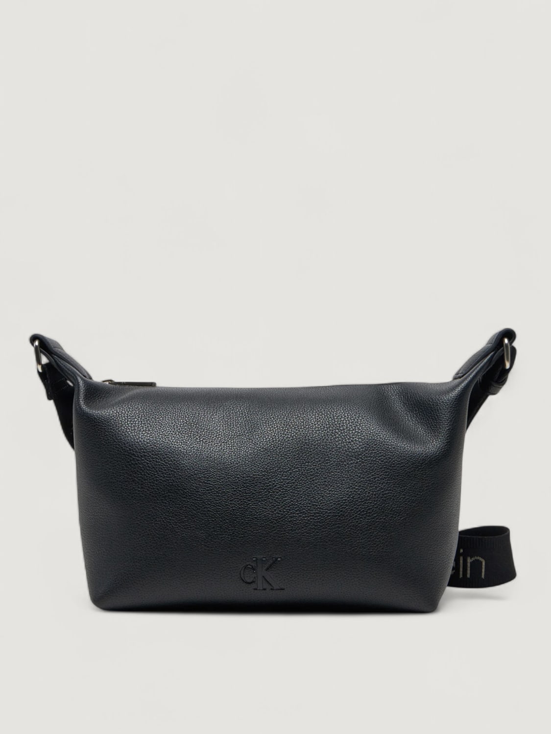 CALVIN KLEIN BORSA A TRACOLLA: Borsa a tracolla Ultralight in pelle sintetica a grana Calvin Klein, Nero - Img 1