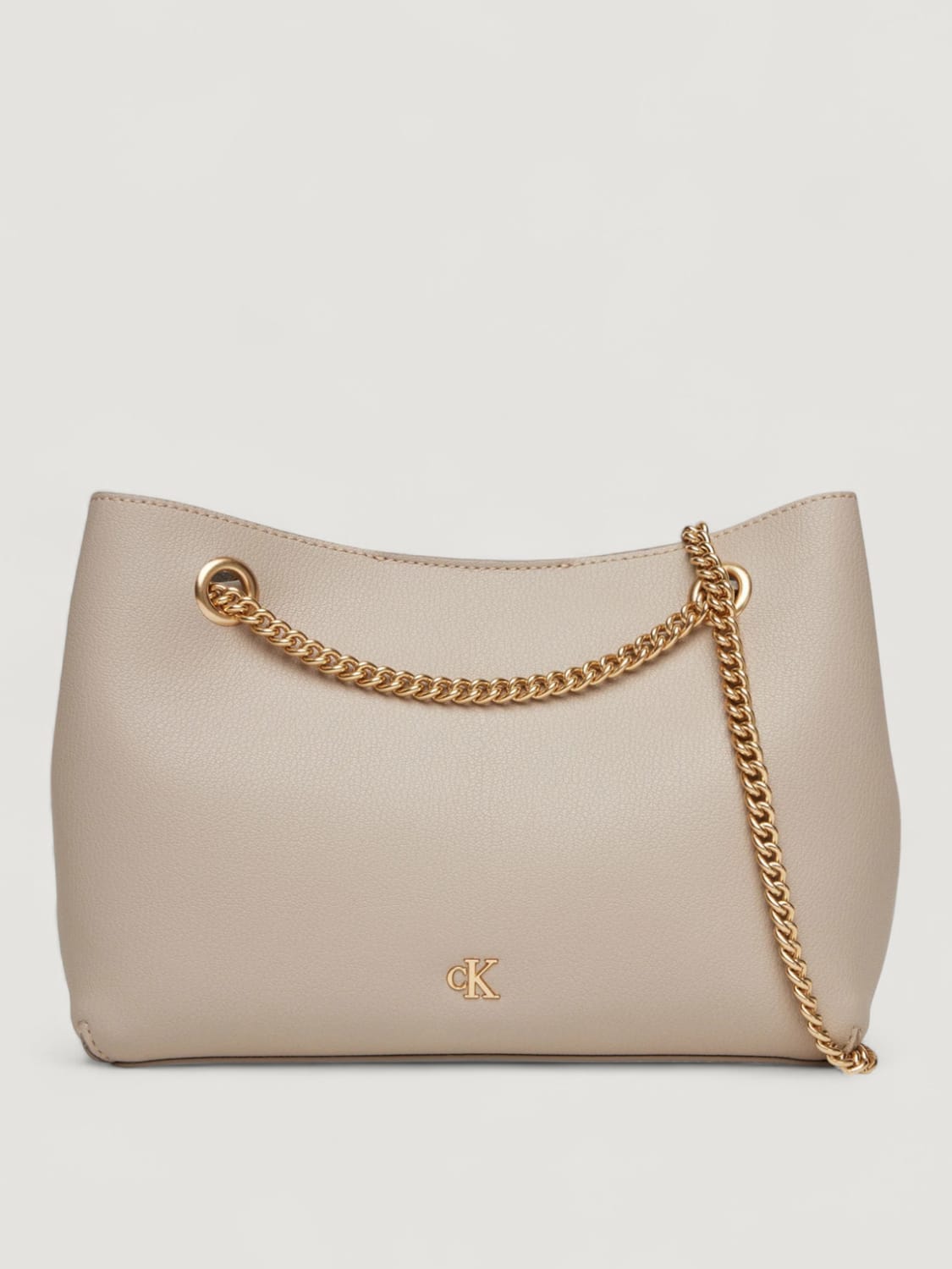 CALVIN KLEIN SHOULDER BAG: Mini bag woman Calvin Klein, Beige - Img 1