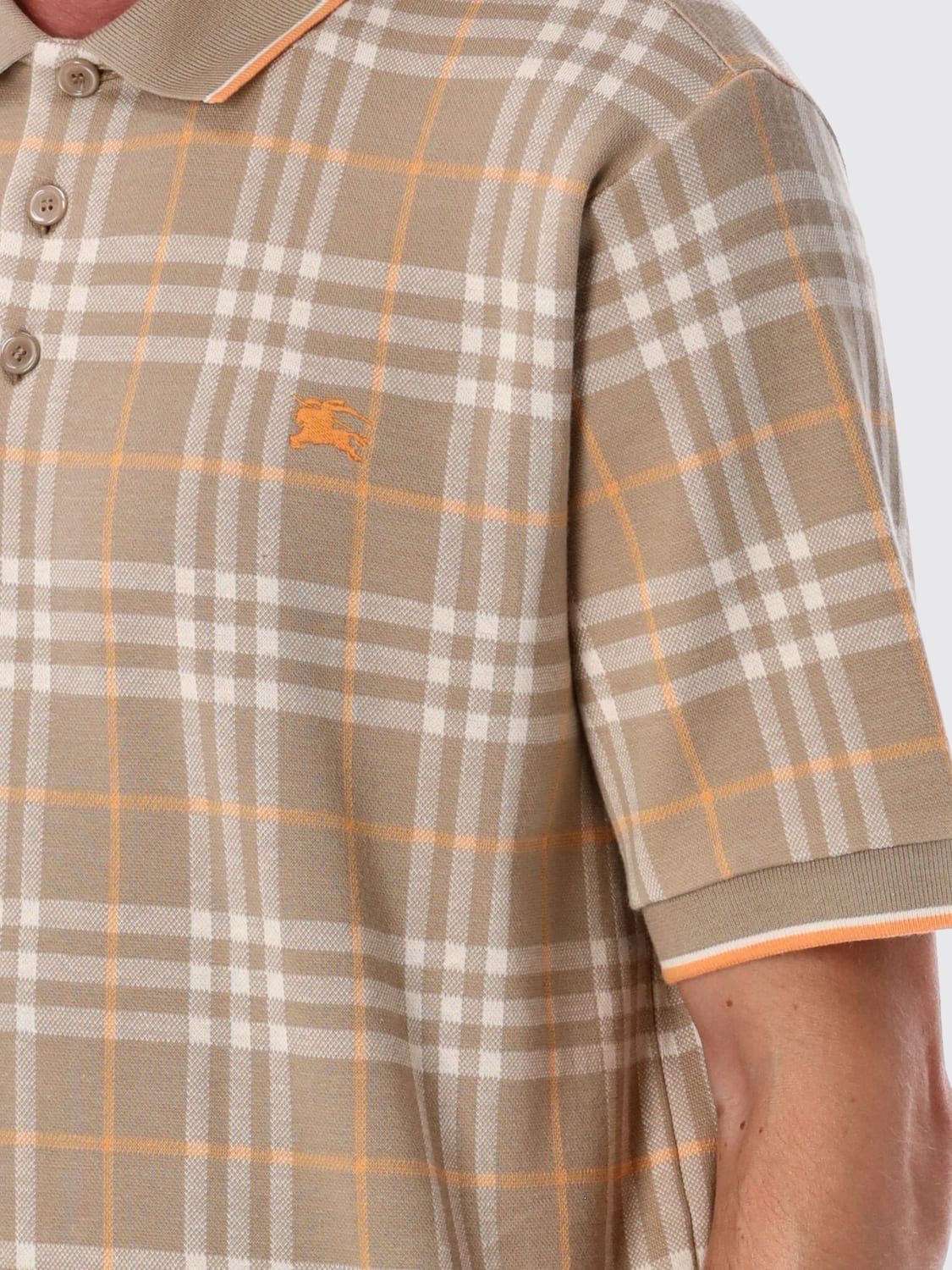 BURBERRY POLO SHIRT: T-shirt men Burberry, Beige - Img 3