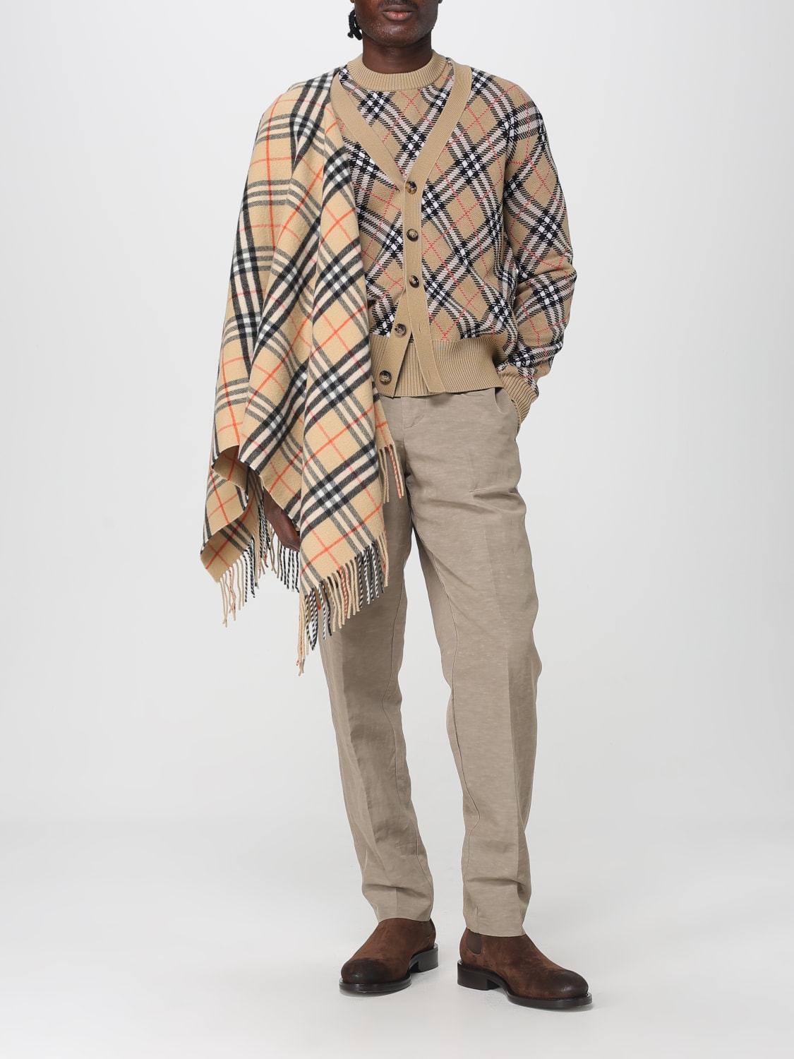 BURBERRY PULLOVER: Strickjacke herren Burberry, Sand - Img 2