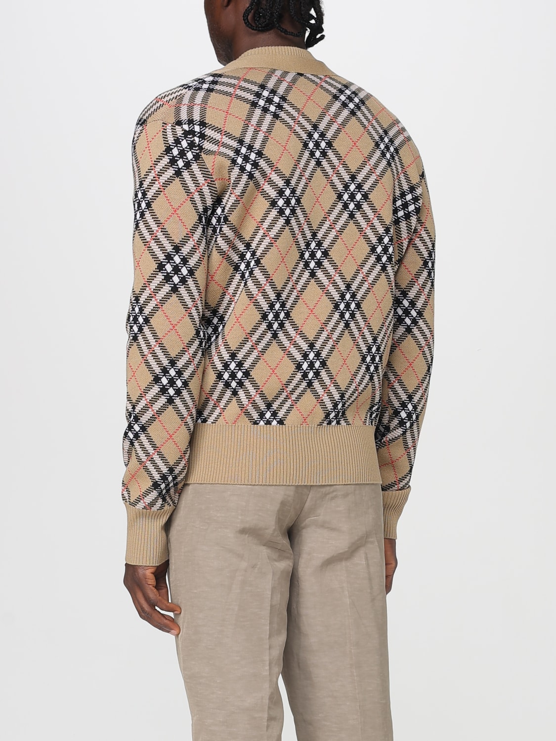 BURBERRY PULLOVER: Strickjacke herren Burberry, Sand - Img 3