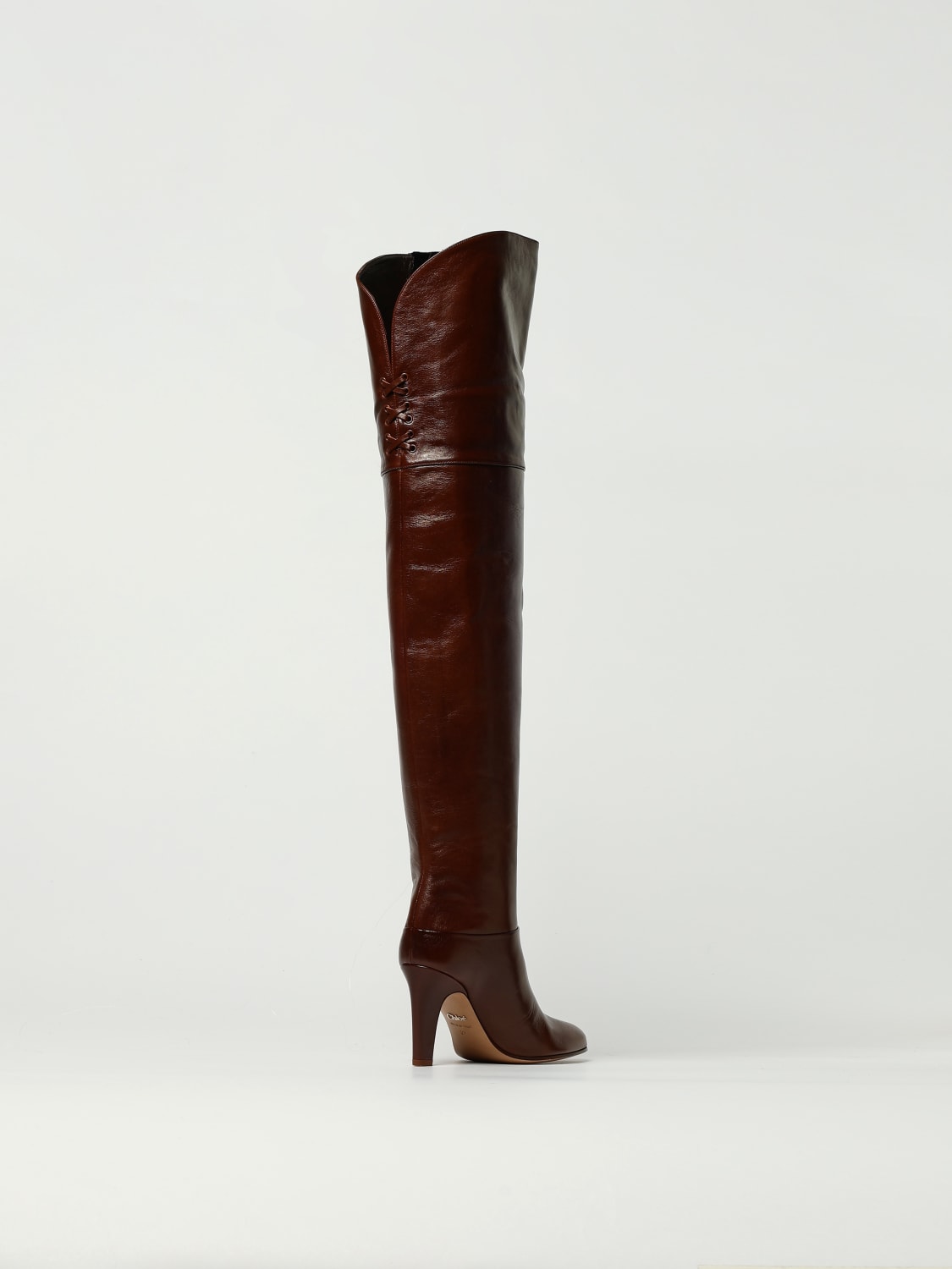 CHLOÉ BOTAS: Botines planos mujer ChloÉ, Marrón - Img 3