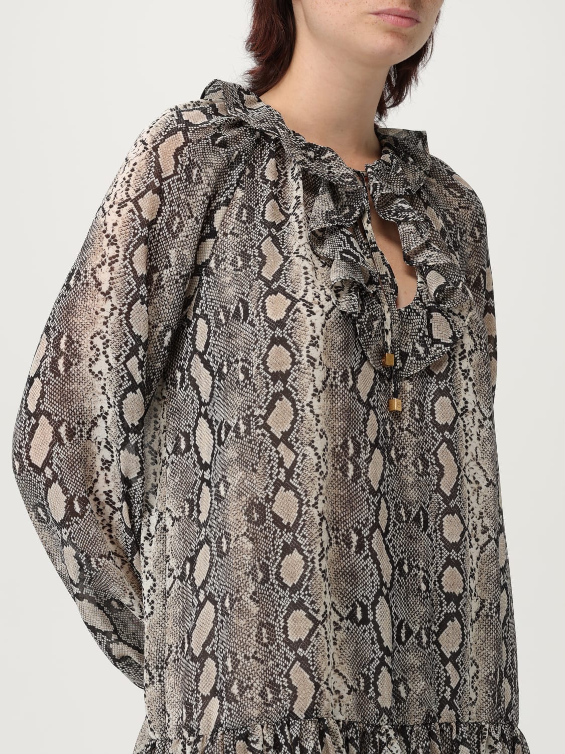 MICHAEL KORS ABITO: Abito Michael Kors in crêpe con stampa pitone , Fantasia - Img 3