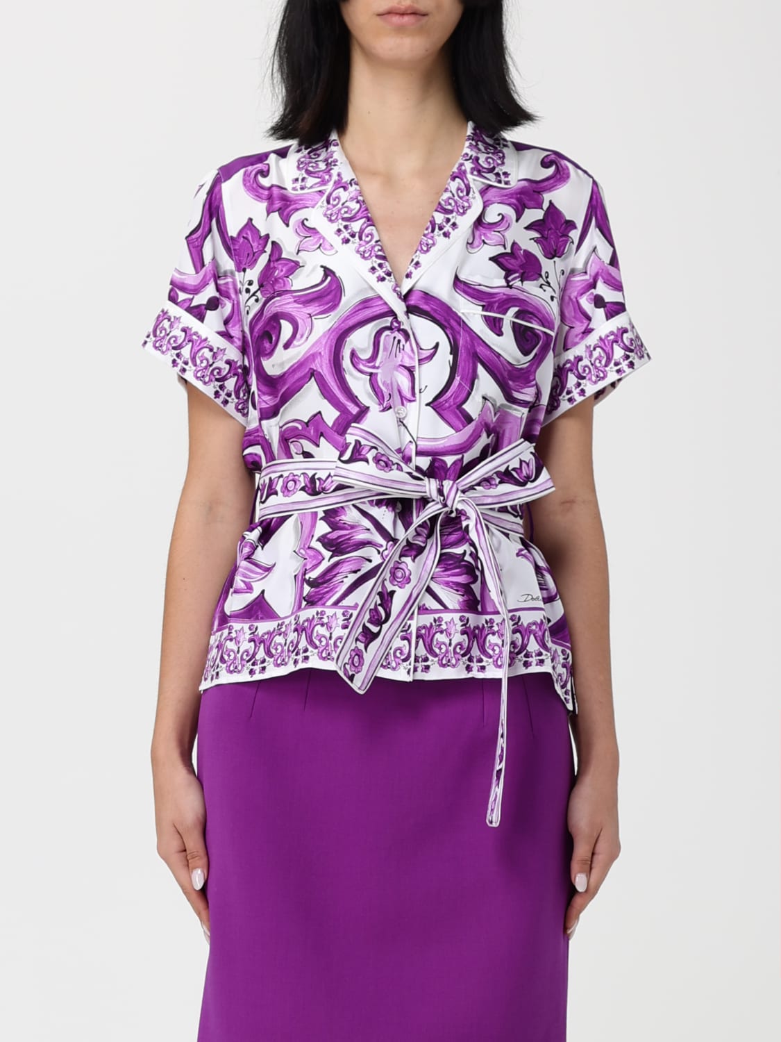 DOLCE & GABBANA CAMISA: Camisa mujer Dolce & Gabbana, Violeta - Img 1