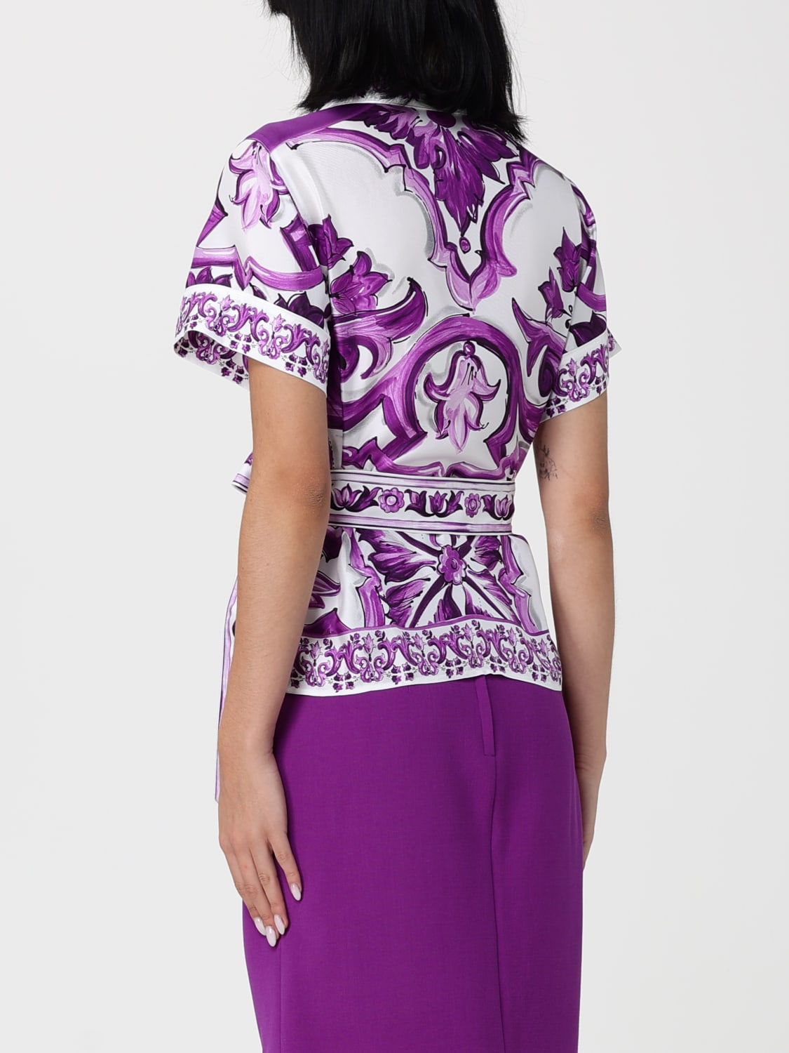 DOLCE & GABBANA CAMISA: Camisa mujer Dolce & Gabbana, Violeta - Img 3