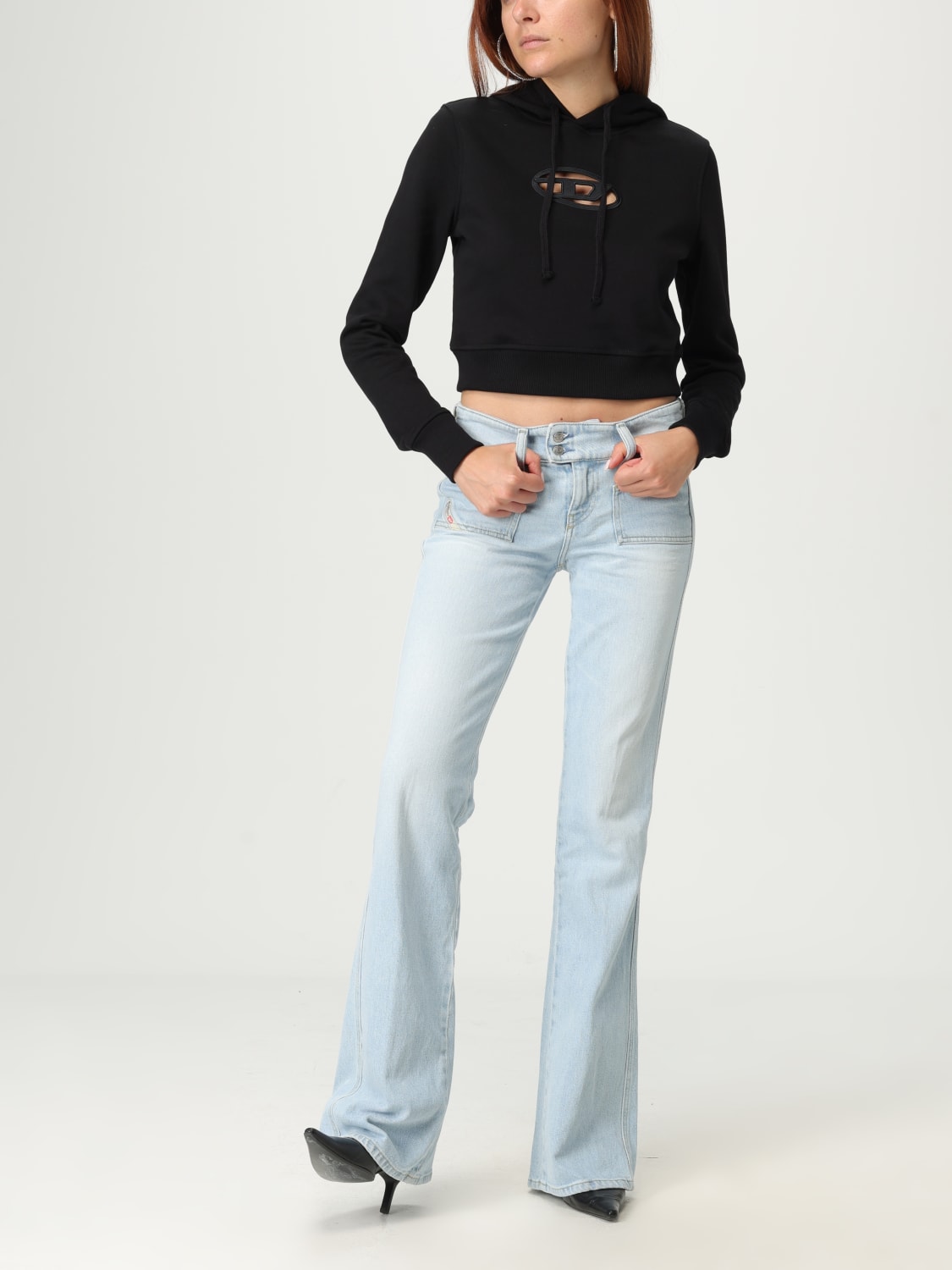 DIESEL SWEATSHIRT: Pullover damen Diesel, Schwarz - Img 2