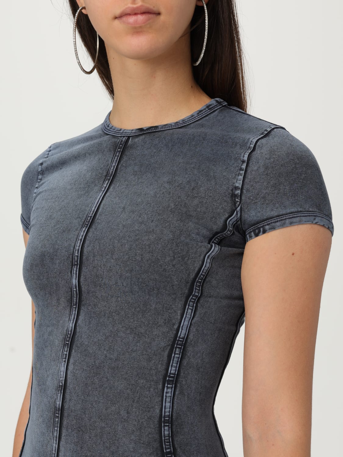 DIESEL ABITO: Abito Diesel in jersey , Denim - Img 3