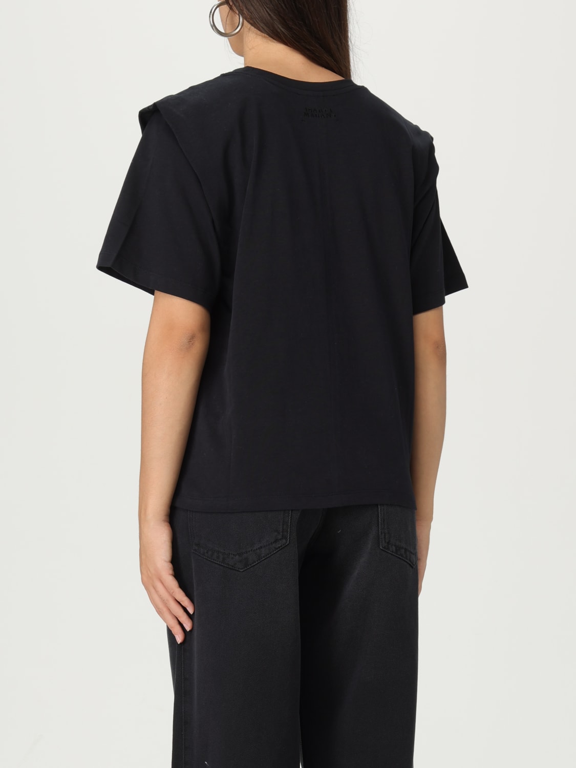 ISABEL MARANT ETOILE T恤: T恤 女士 Isabel Marant Etoile, 黑色 - Img 3