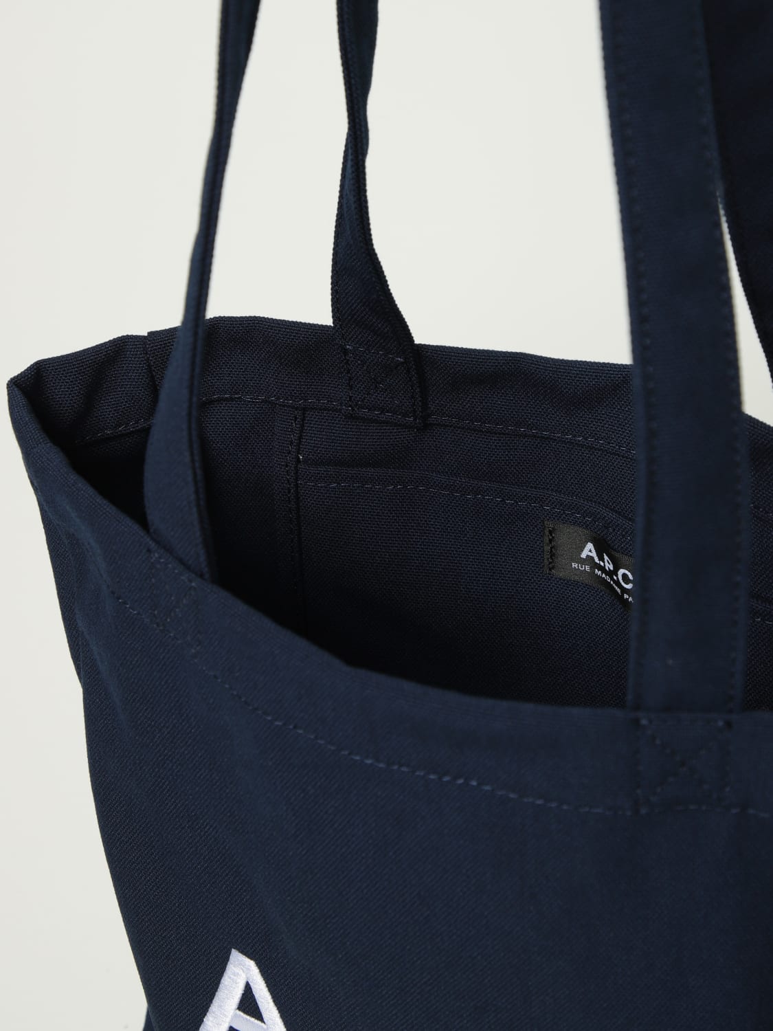 A.P.C. TOTE BAG: Shoulder bag woman A.P.C., Blue - Img 3