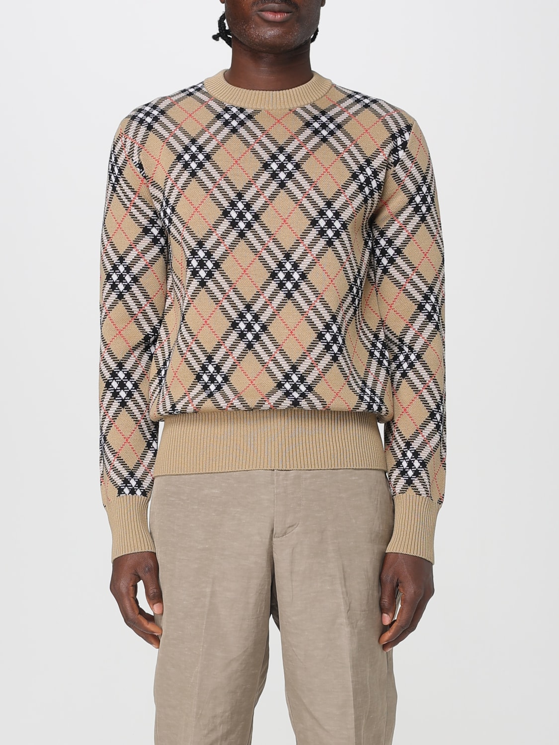 BURBERRY SWEATER: Sweater men Burberry, Beige - Img 1