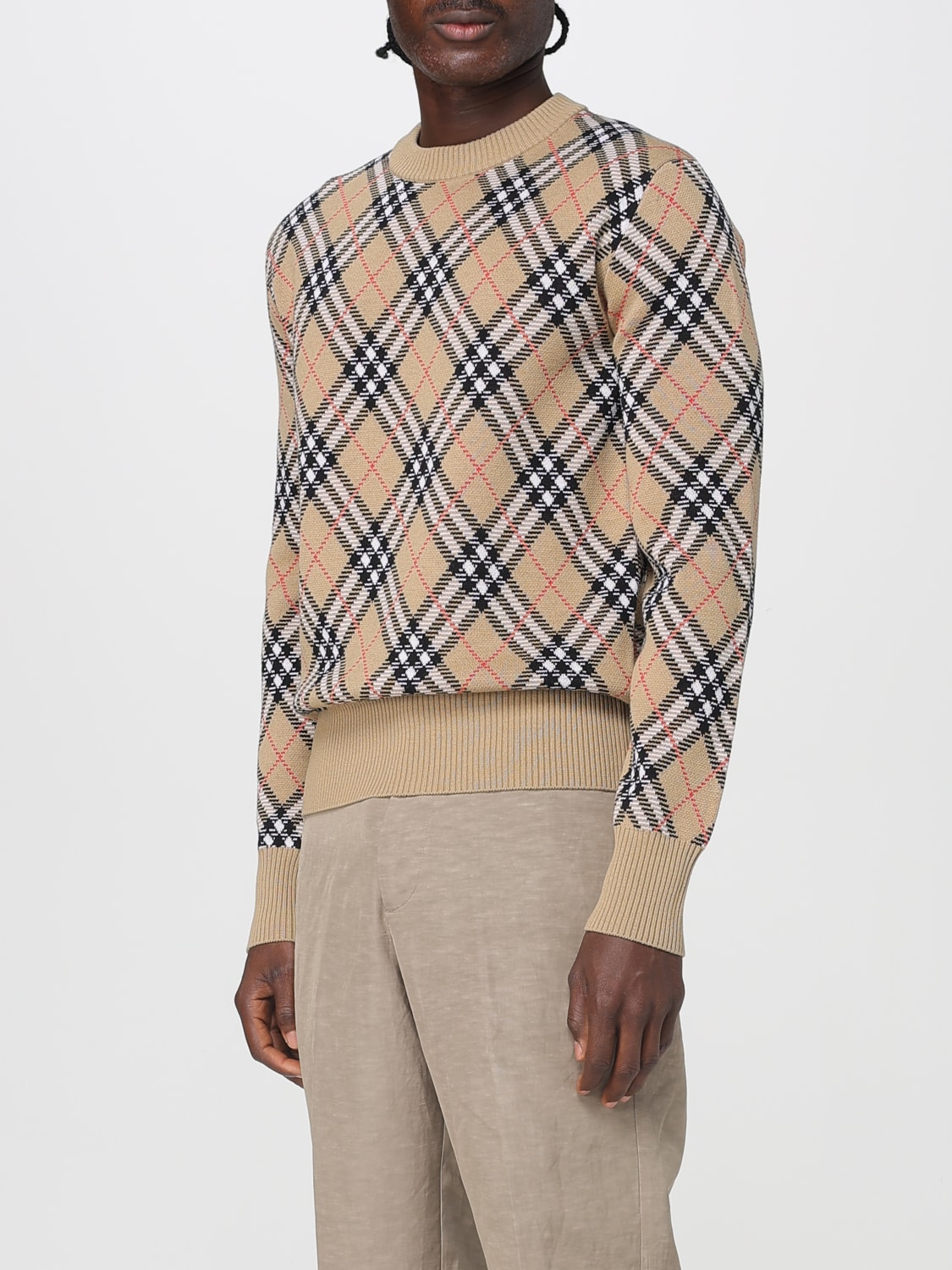 BURBERRY SWEATER: Sweater men Burberry, Beige - Img 4