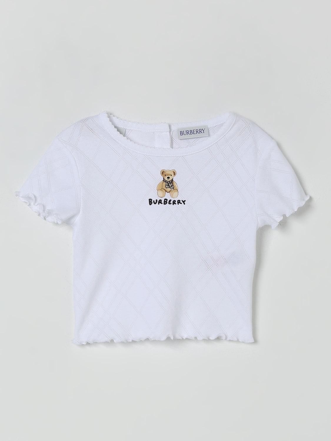 BURBERRY T-SHIRT: T-shirt kids Burberry, White - Img 1