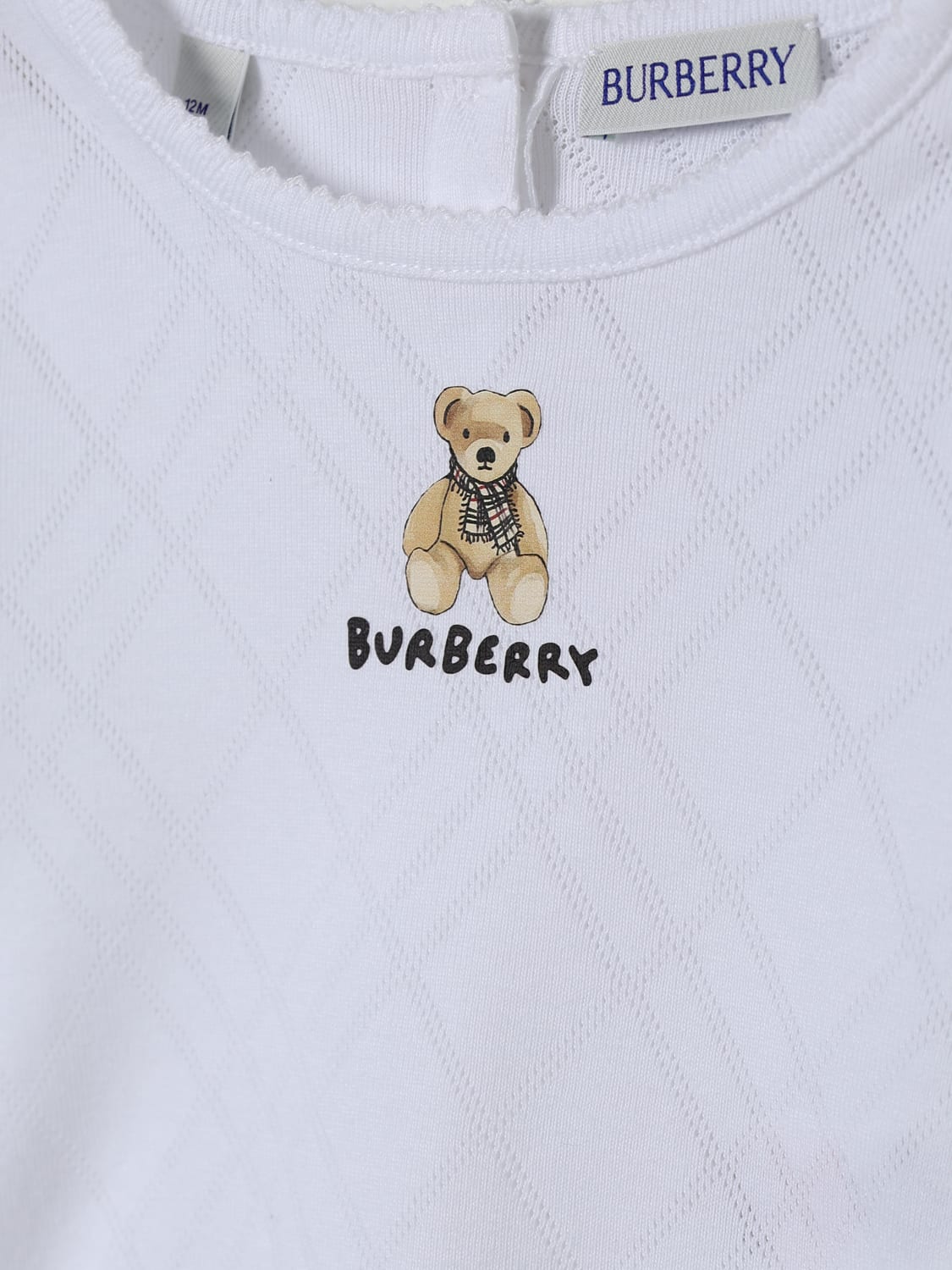 BURBERRY T-SHIRT: T-shirt kids Burberry, White - Img 3