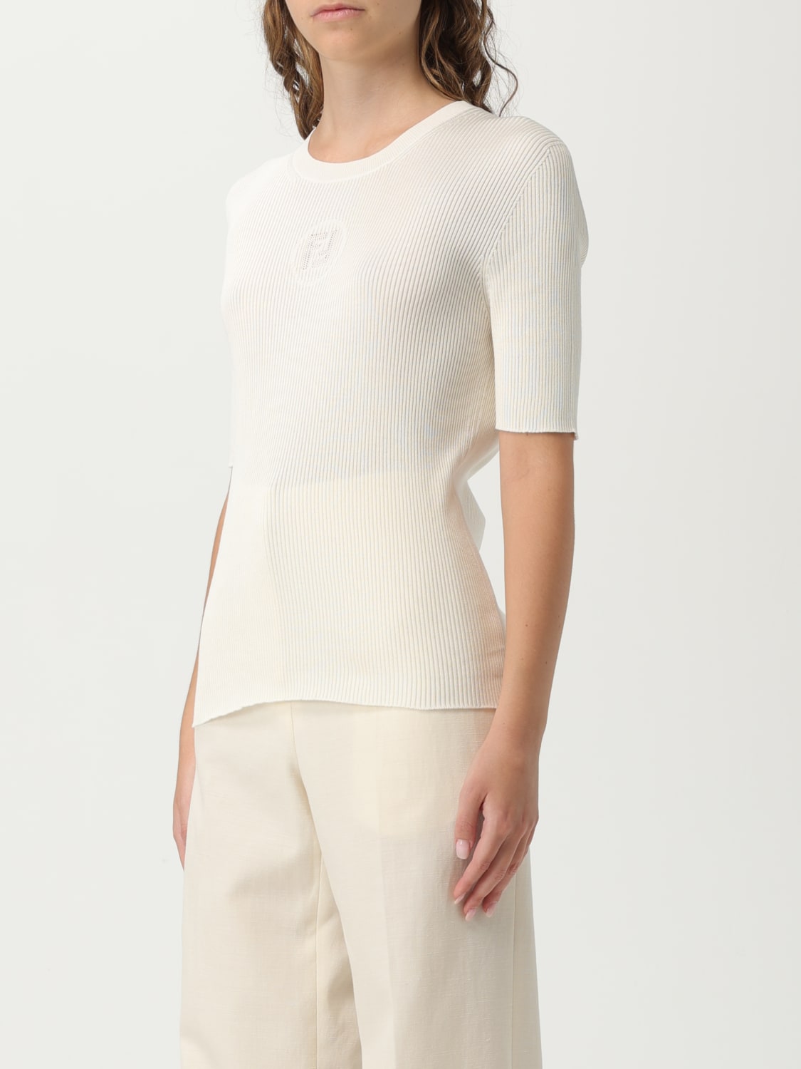 FENDI SWEATER: T-shirt woman Fendi, White - Img 3