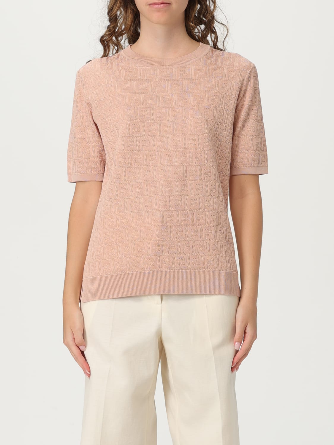 FENDI SWEATER: T-shirt woman Fendi, Pink - Img 1
