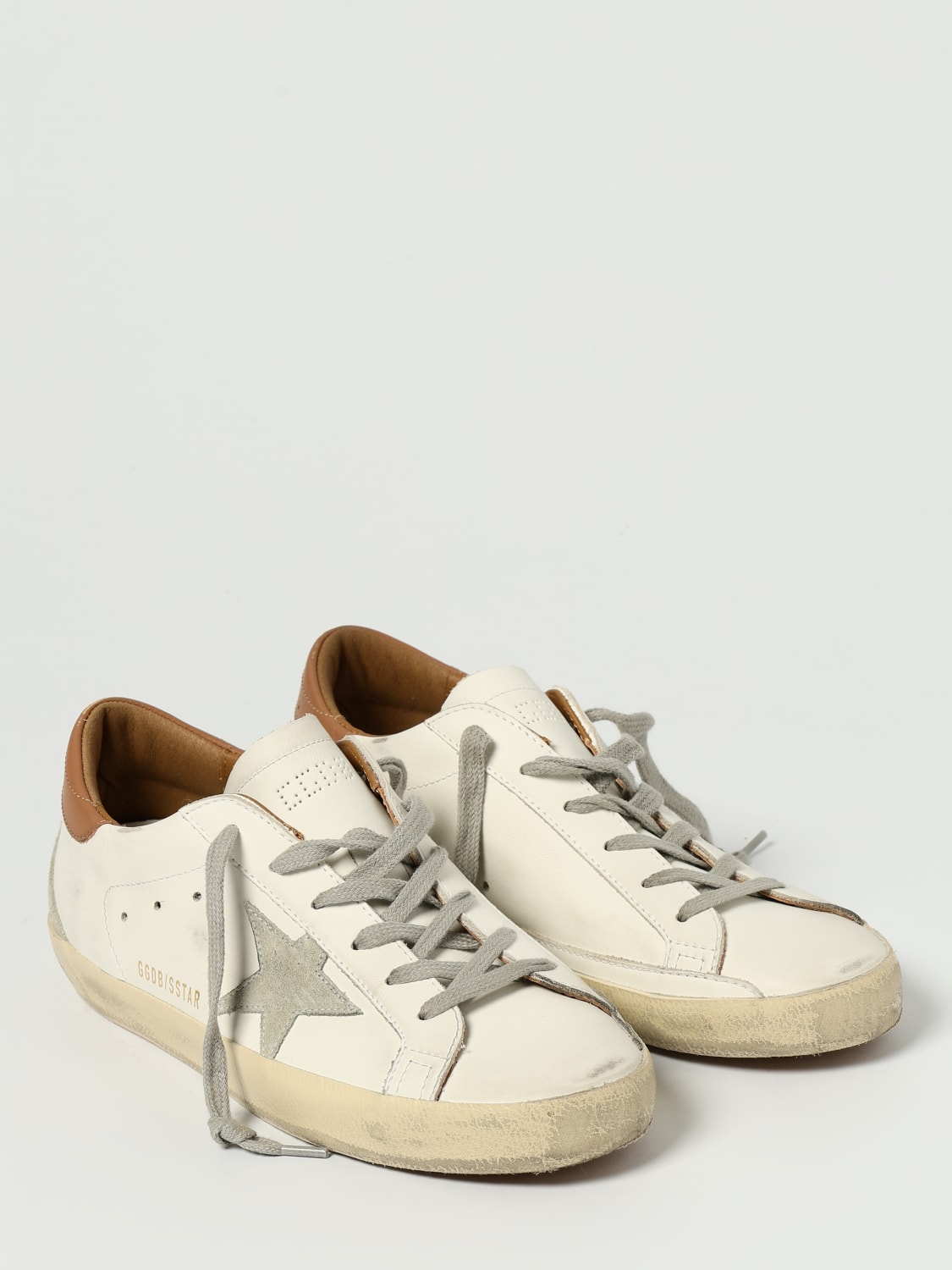 GOLDEN GOOSE SNEAKERS: Sneakers Super-Star Golden Goose in pelle used , Bianco - Img 2