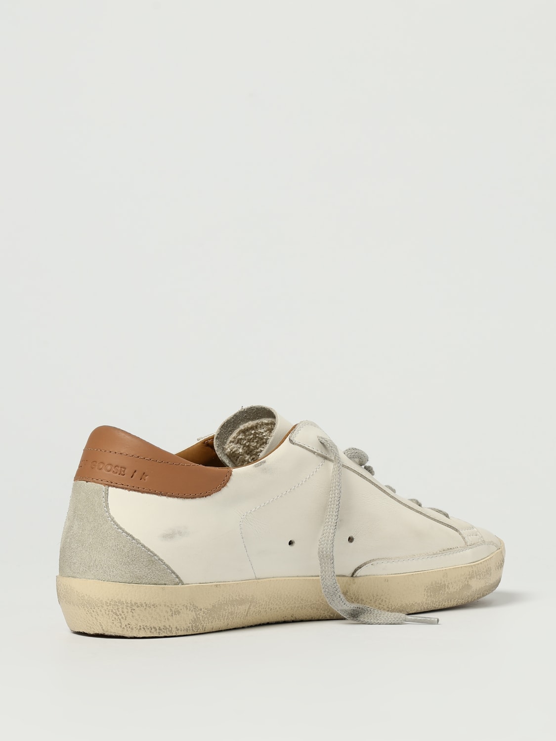 GOLDEN GOOSE SNEAKERS: Sneakers Super-Star Golden Goose in pelle used , Bianco - Img 3