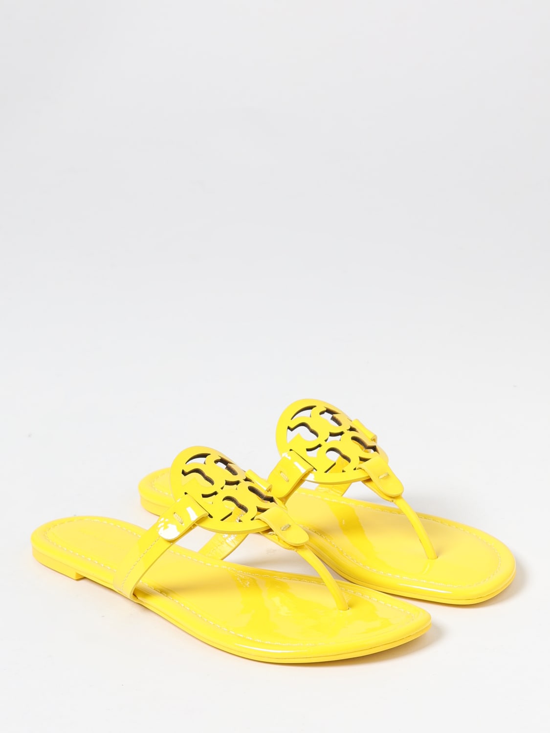TORY BURCH SANDALIAS DE TACÓN: Sandalias planas mujer Tory Burch, Amarillo - Img 2