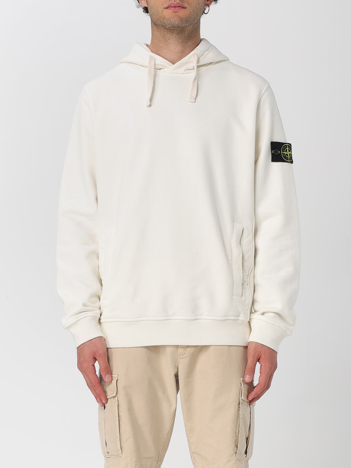 STONE ISLAND SWEATSHIRT: Sweatshirt men Stone Island, Ivory - Img 1