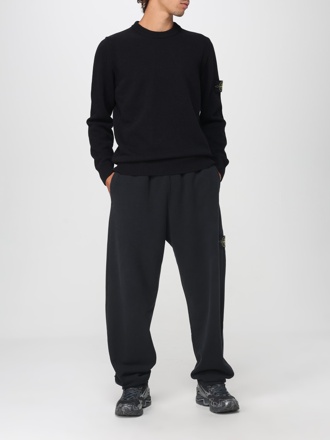 STONE ISLAND SWEATER: Sweater men Stone Island, Black - Img 2
