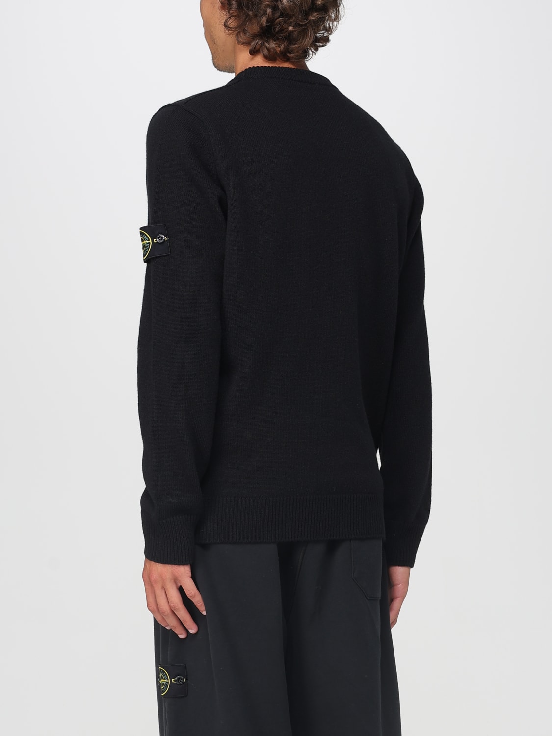 STONE ISLAND SWEATER: Sweater men Stone Island, Black - Img 3
