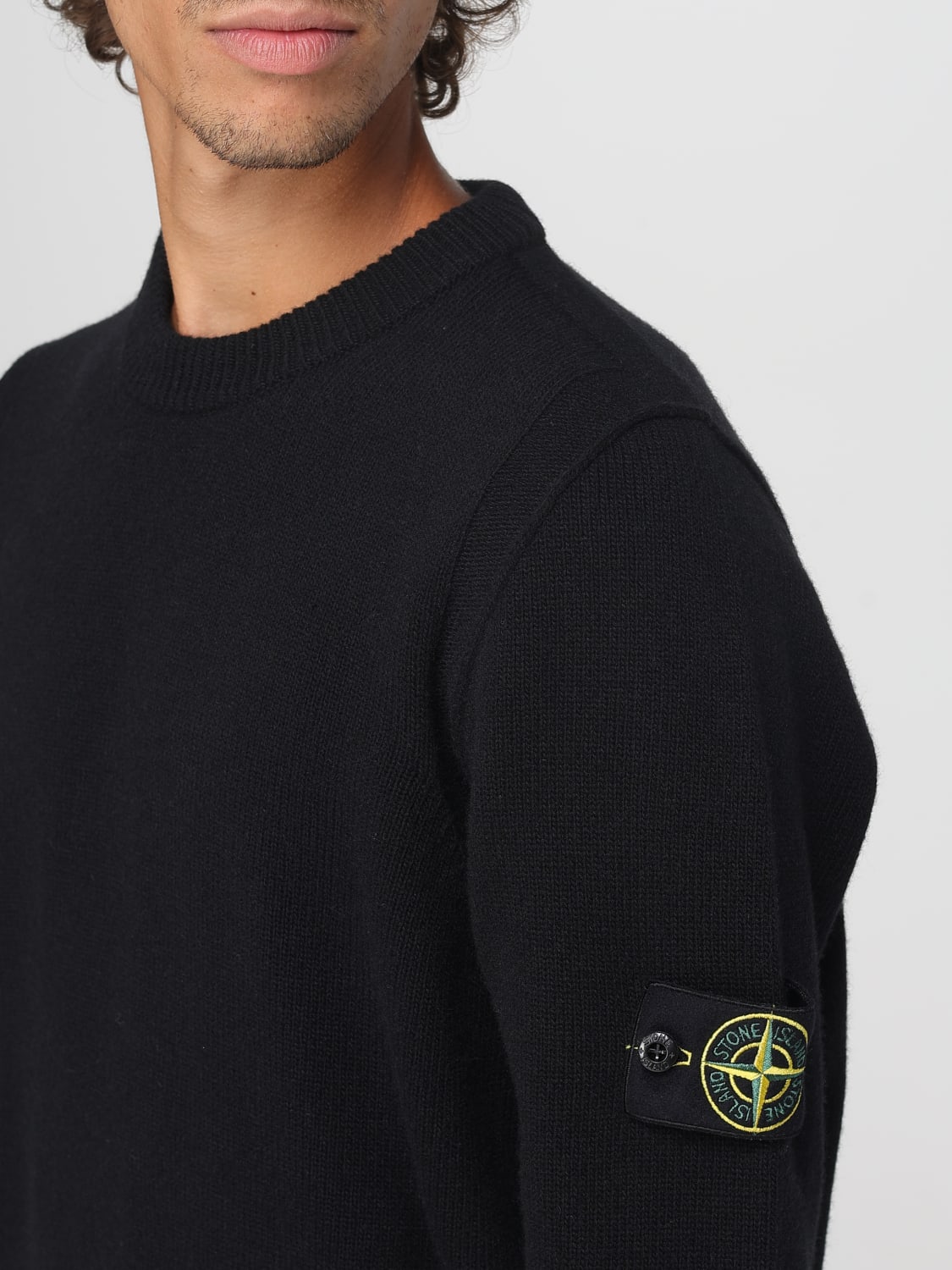 STONE ISLAND SWEATER: Sweater men Stone Island, Black - Img 5