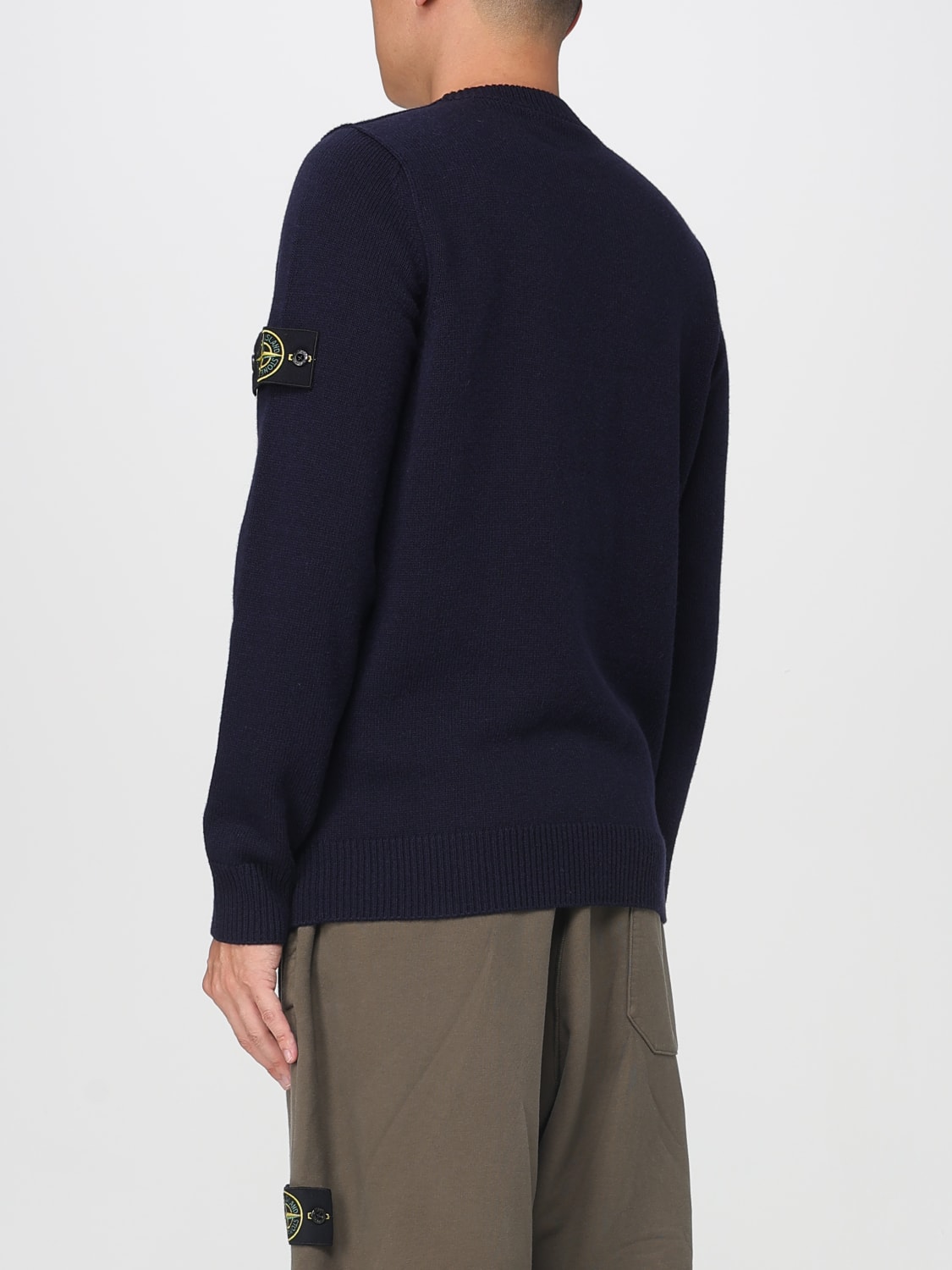 STONE ISLAND SWEATER: Sweater men Stone Island, Blue - Img 3