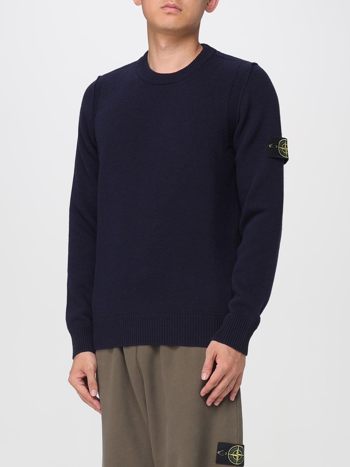 STONE ISLAND SWEATER: Sweater men Stone Island, Blue - Img 4
