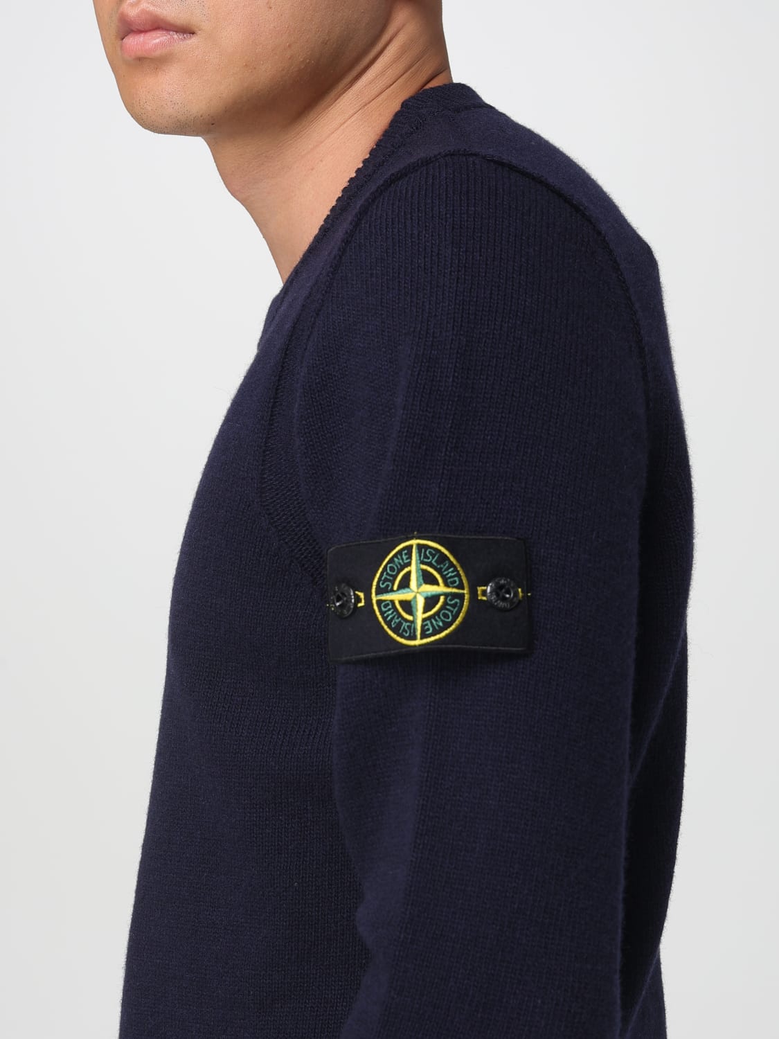 STONE ISLAND SWEATER: Sweater men Stone Island, Blue - Img 5