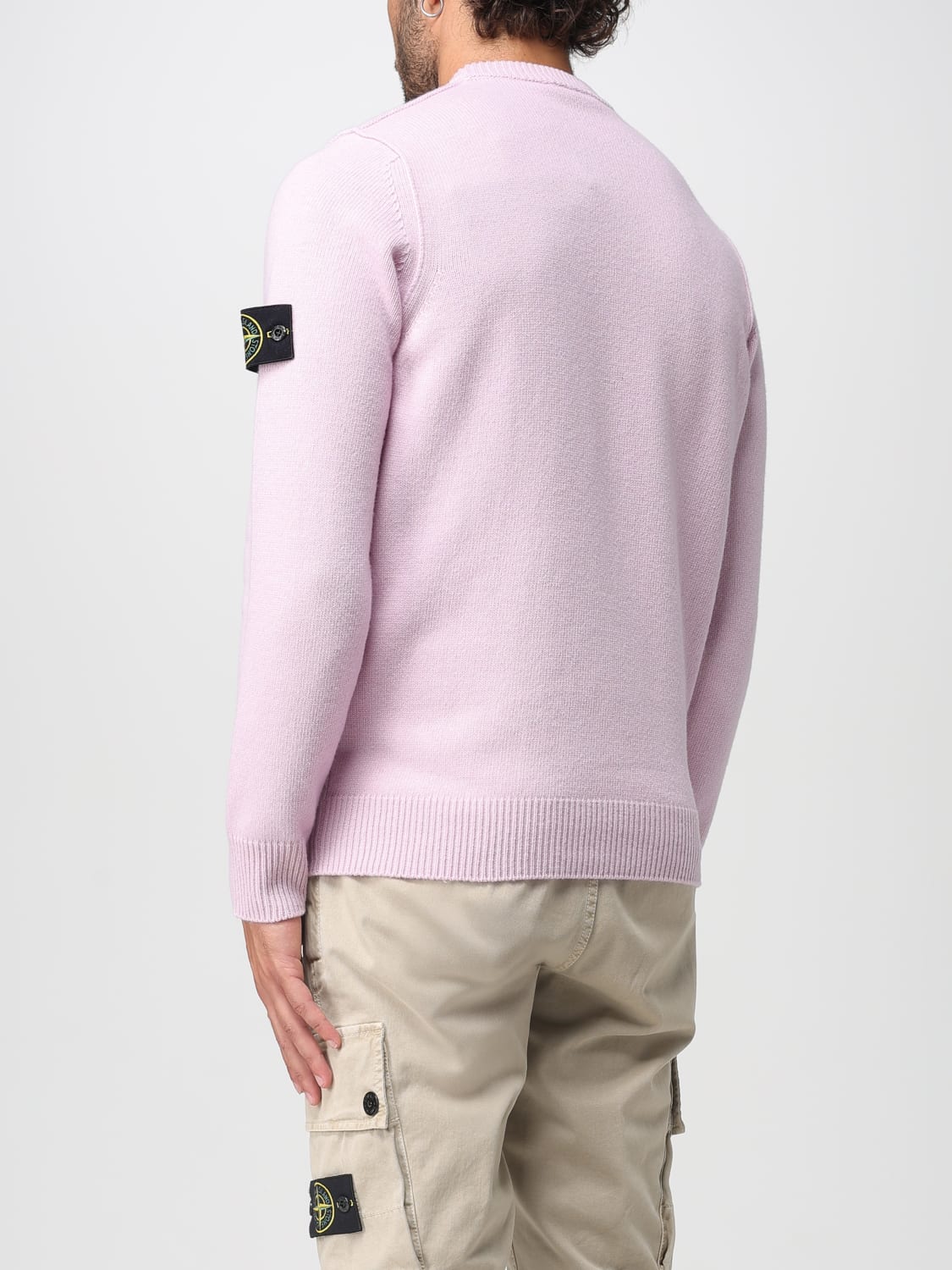 STONE ISLAND SWEATER: Sweater men Stone Island, Pink - Img 3
