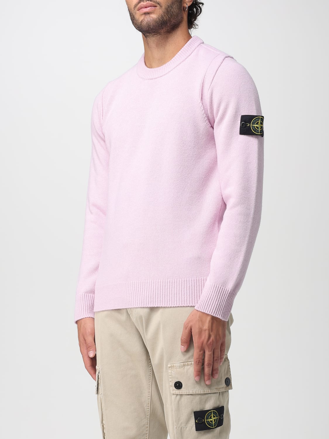 STONE ISLAND SWEATER: Sweater men Stone Island, Pink - Img 4