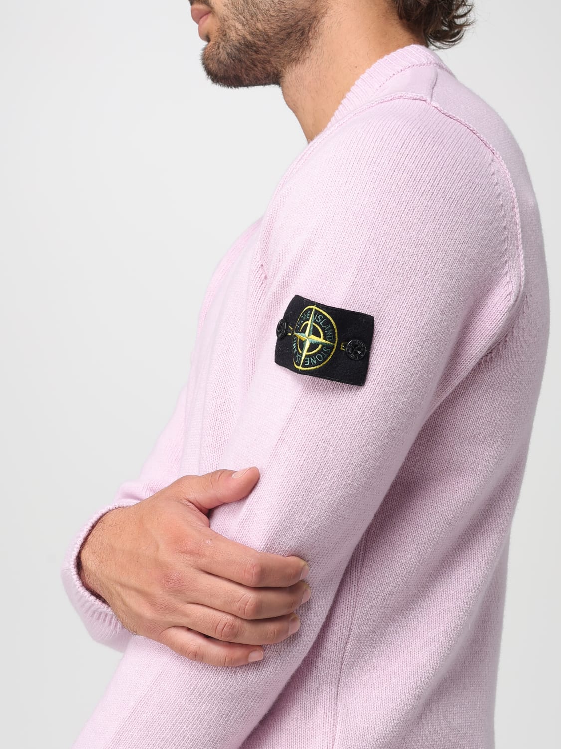 STONE ISLAND SWEATER: Sweater men Stone Island, Pink - Img 5