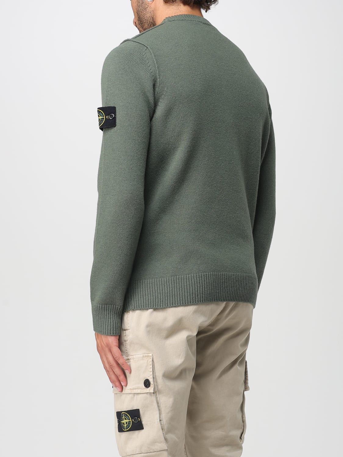 STONE ISLAND SWEATER: Sweater men Stone Island, Green - Img 3