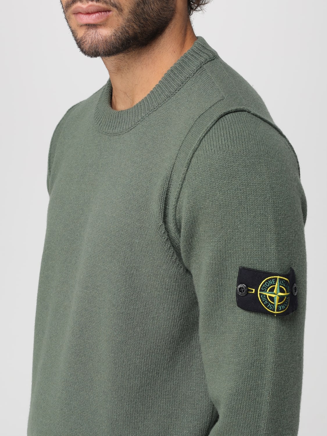 STONE ISLAND SWEATER: Sweater men Stone Island, Green - Img 5