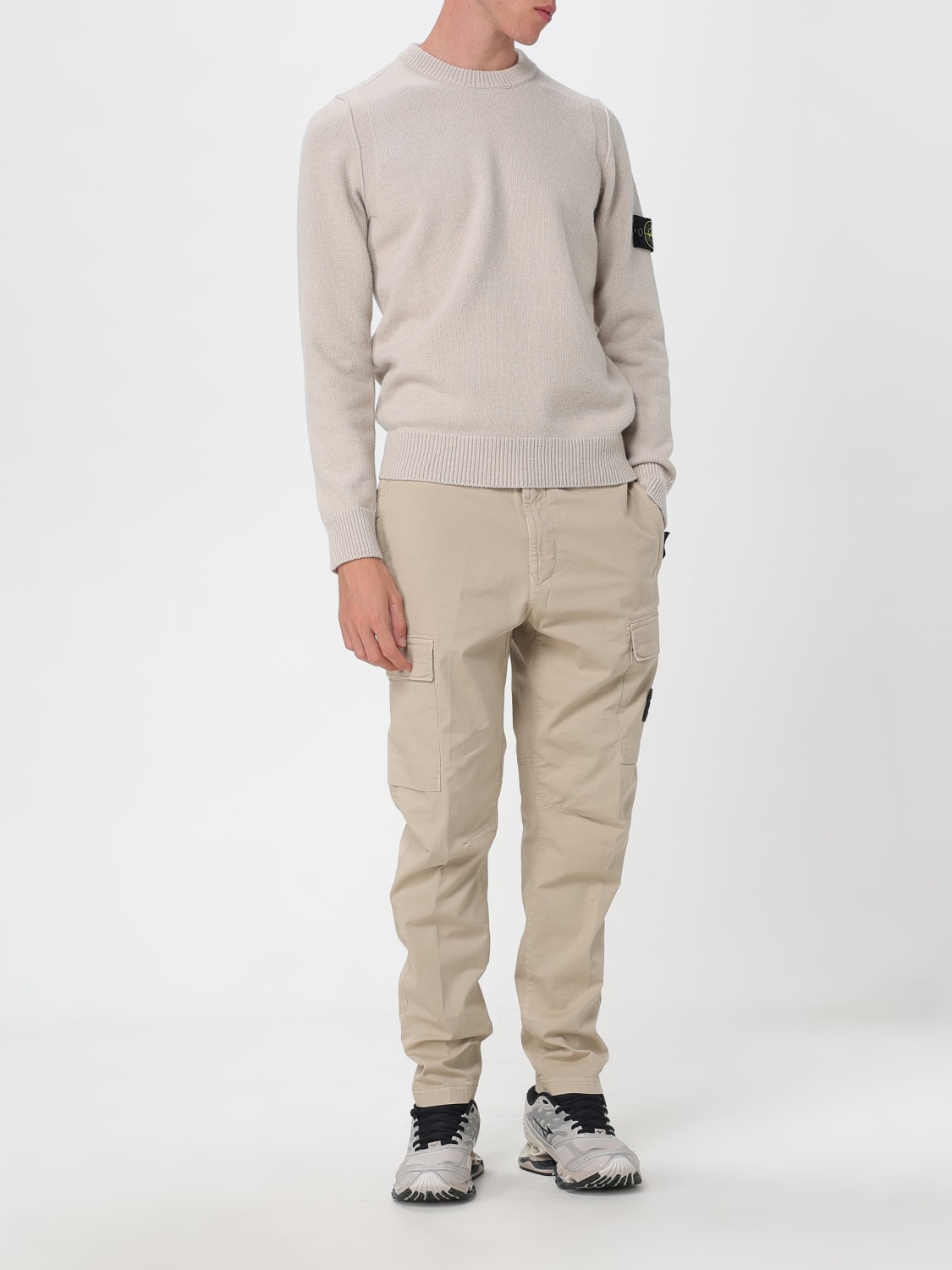 STONE ISLAND SWEATER: Sweater men Stone Island, Beige - Img 2