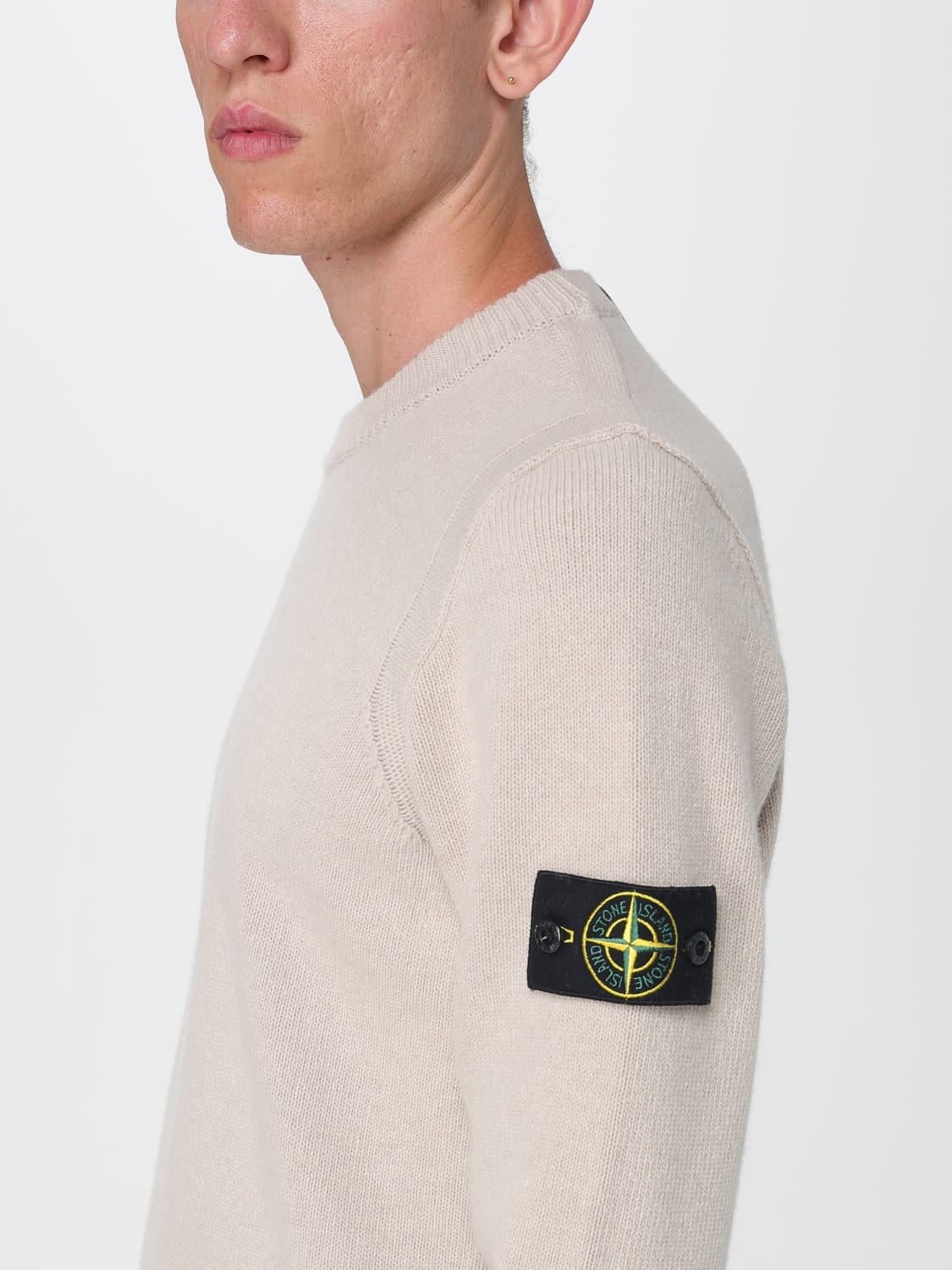 STONE ISLAND SWEATER: Sweater men Stone Island, Beige - Img 5
