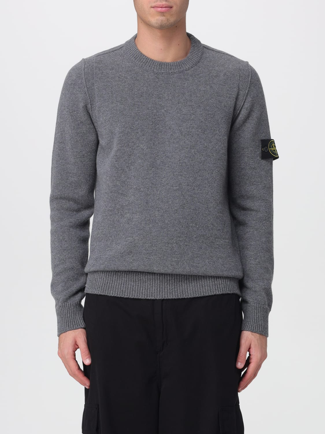 STONE ISLAND SWEATER: Sweater men Stone Island, Grey 1 - Img 1