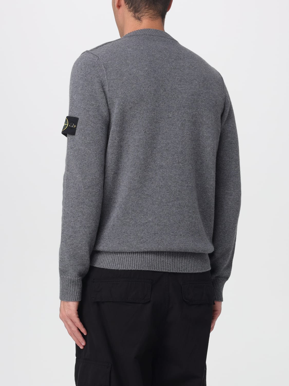 STONE ISLAND SWEATER: Sweater men Stone Island, Grey 1 - Img 2