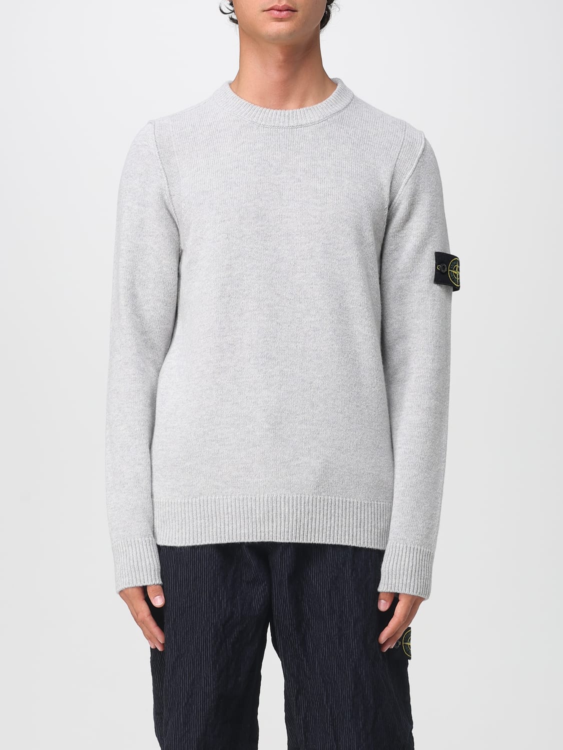 STONE ISLAND SWEATER: Sweater men Stone Island, Grey 2 - Img 1