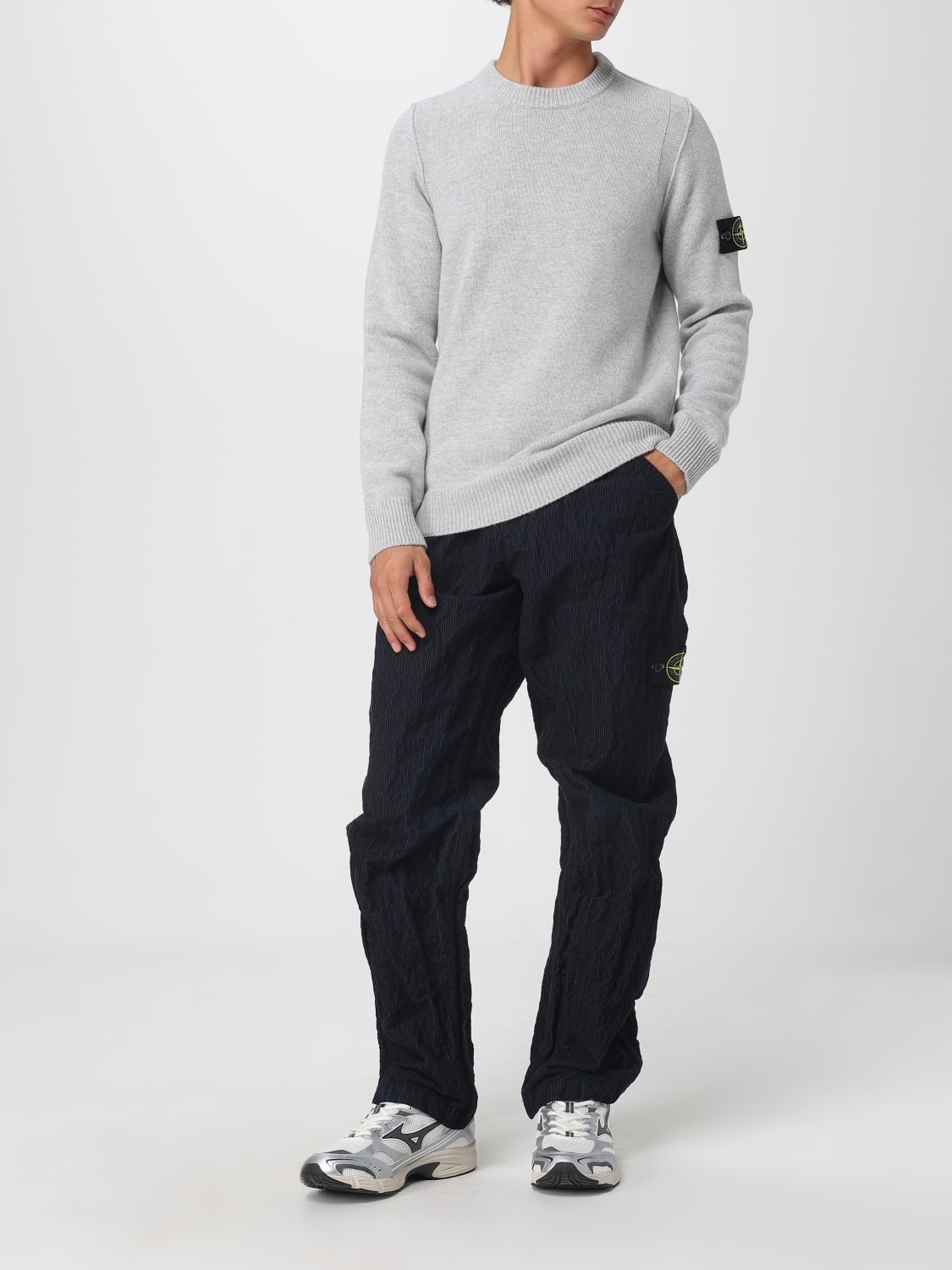 STONE ISLAND SWEATER: Sweater men Stone Island, Grey 2 - Img 2