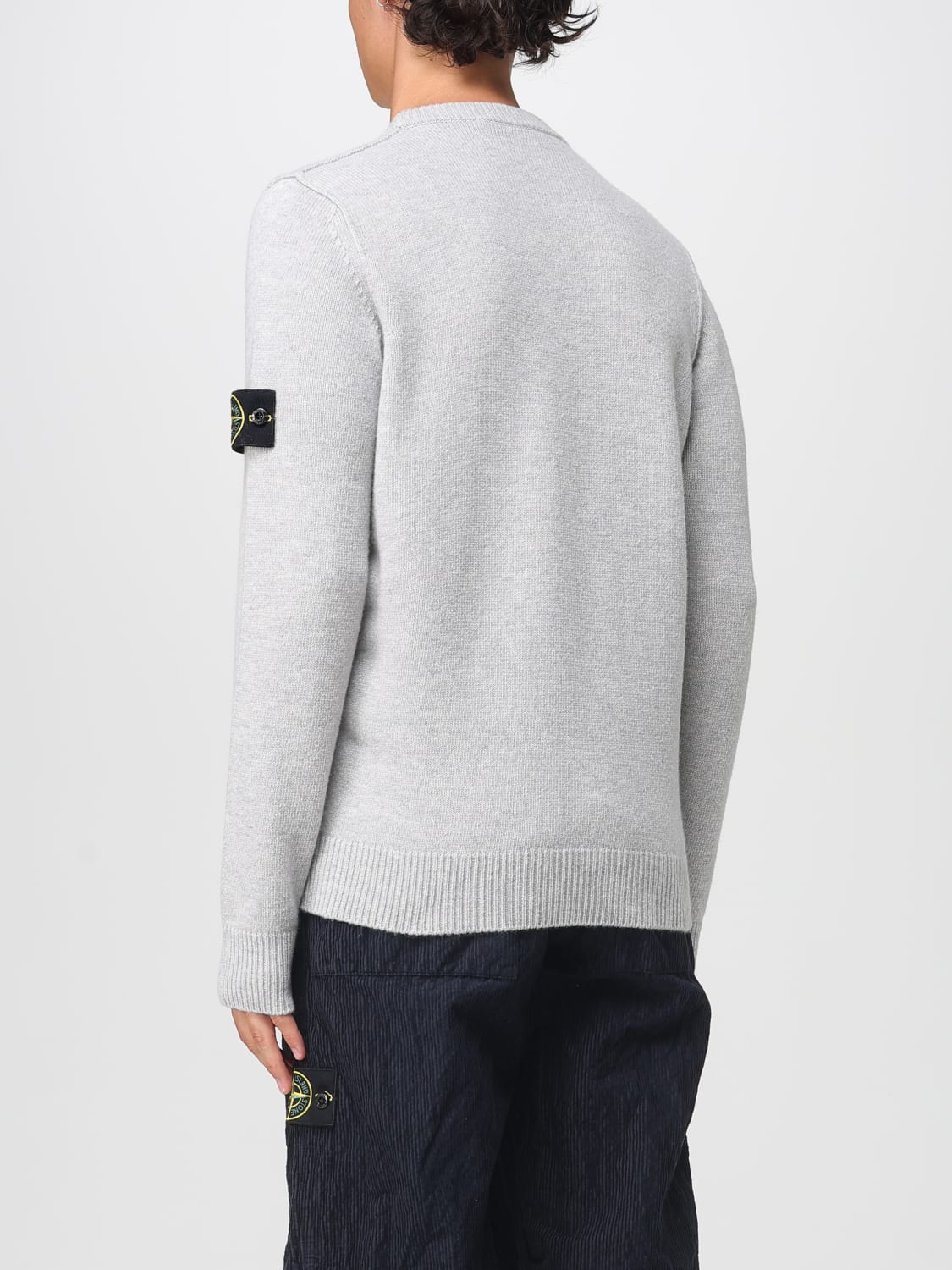 STONE ISLAND SWEATER: Sweater men Stone Island, Grey 2 - Img 3